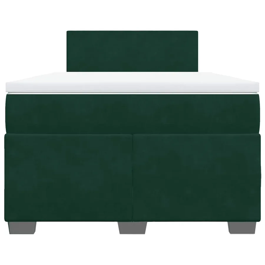 Sommier à lattes de lit et matelas Vert foncé 120x200cm Velours - 4
