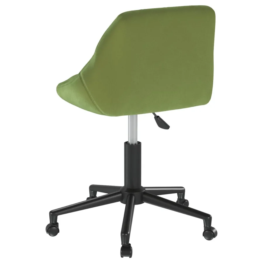Chaise pivotante de salle à manger Vert clair Velours - 4
