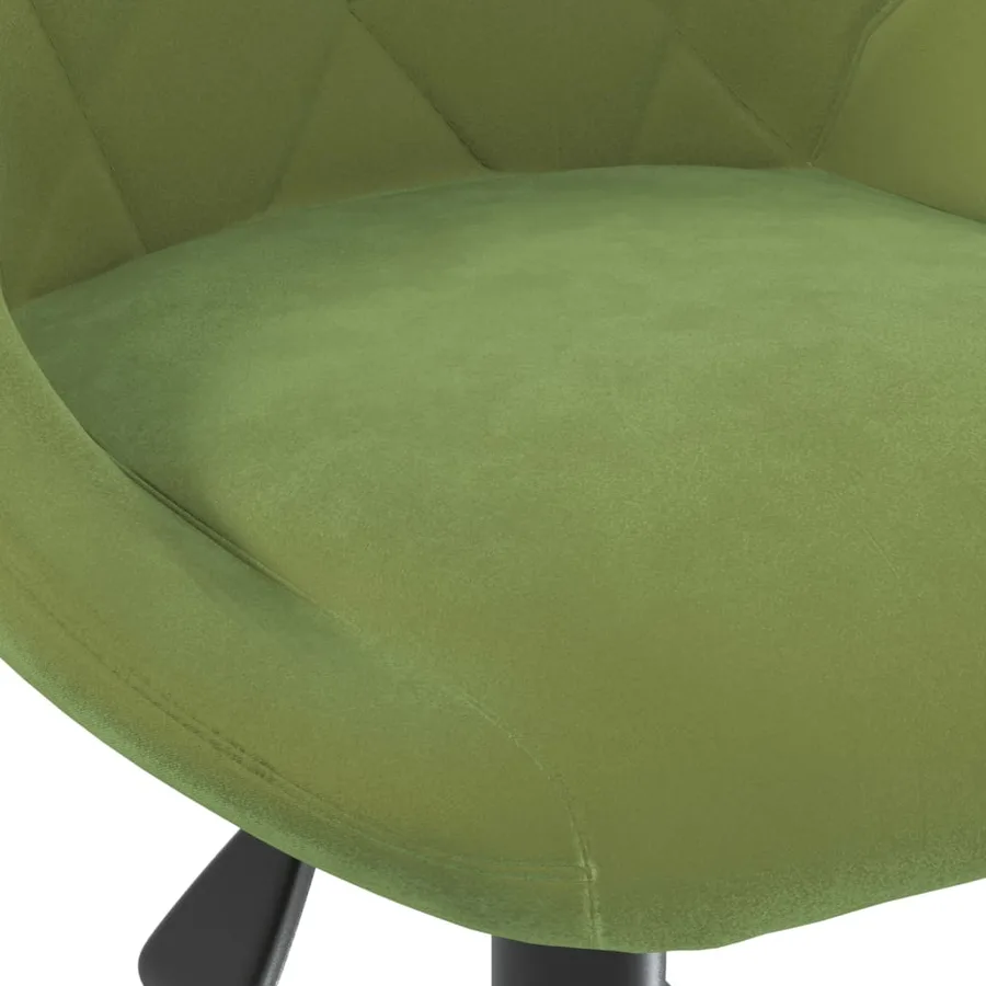 Chaise pivotante de salle à manger Vert clair Velours - 6