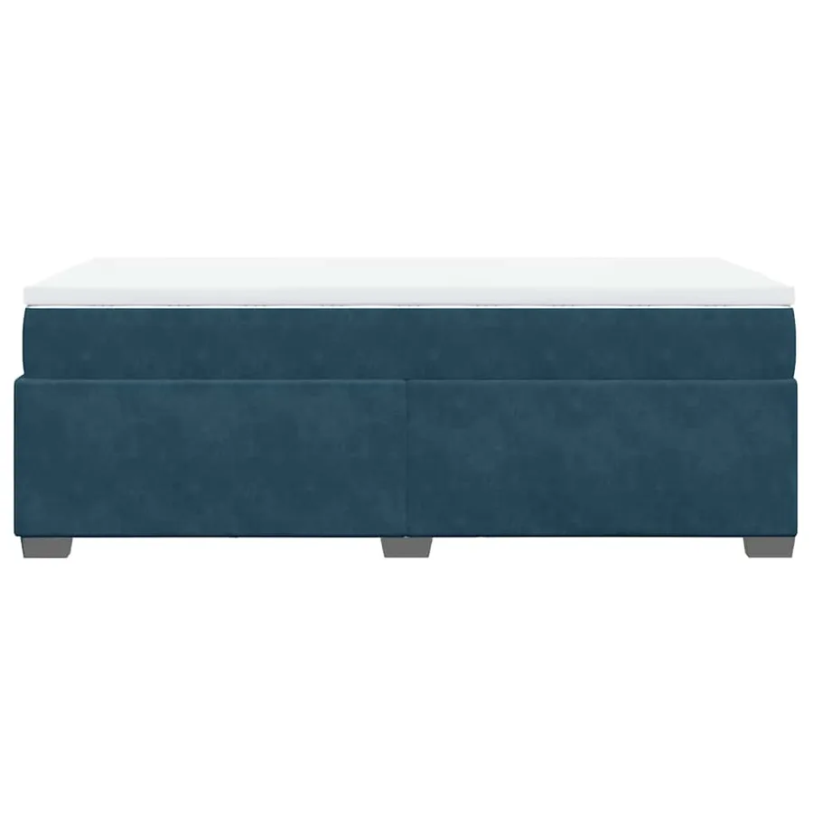 Sommier à lattes de lit avec matelas Bleu foncé 100x200 cm - 8