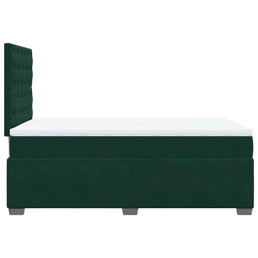 Sommier à lattes de lit avec matelas vert foncé 120x190 cm - 9