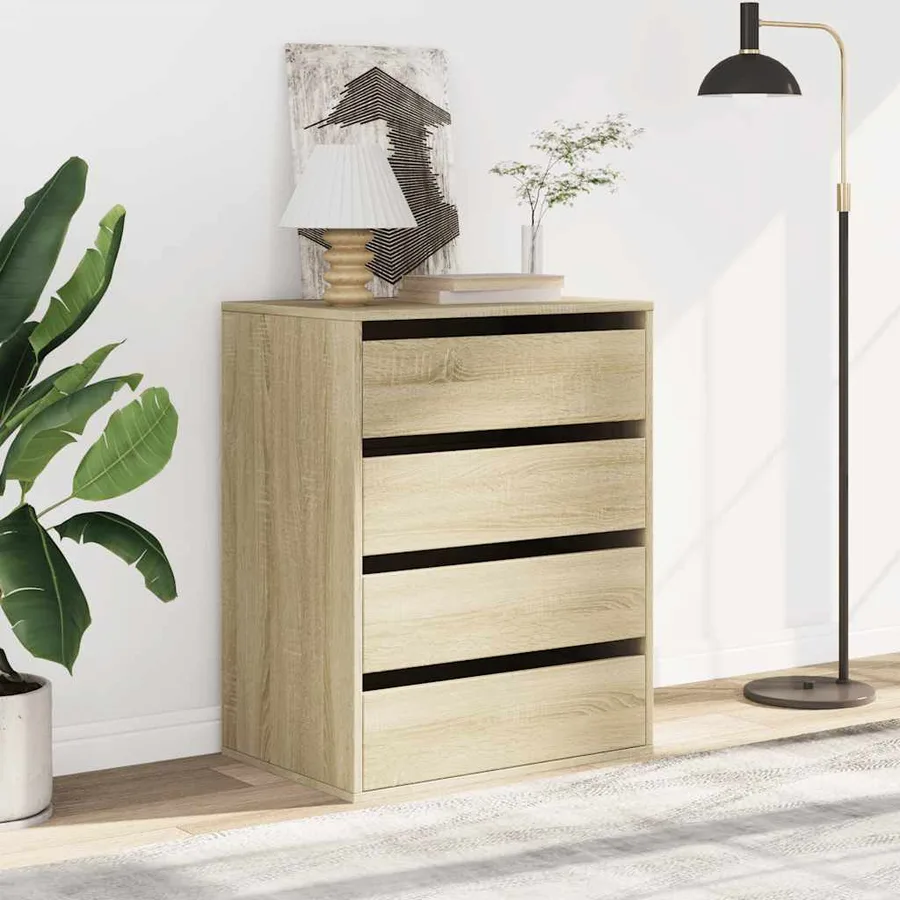 Commode d'angle chêne sonoma 60x41x76 cm bois d'ingénierie - 3