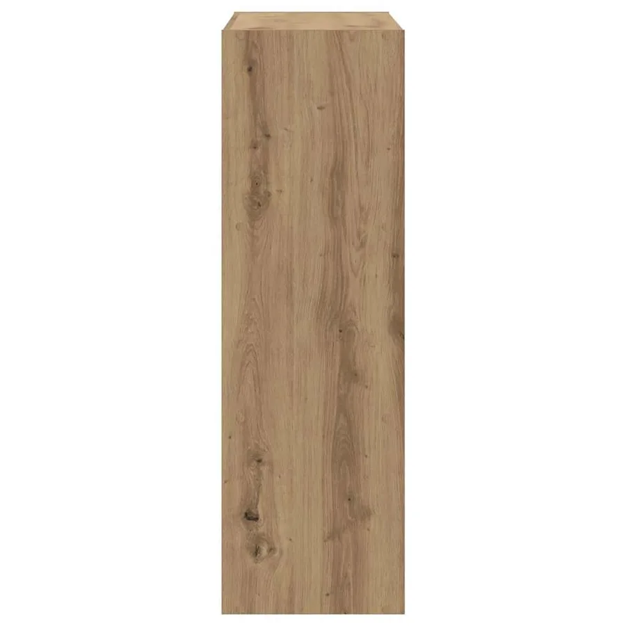 Bibliothèque chêne artisanal 102x32x102 cm bois d'ingénierie - 6