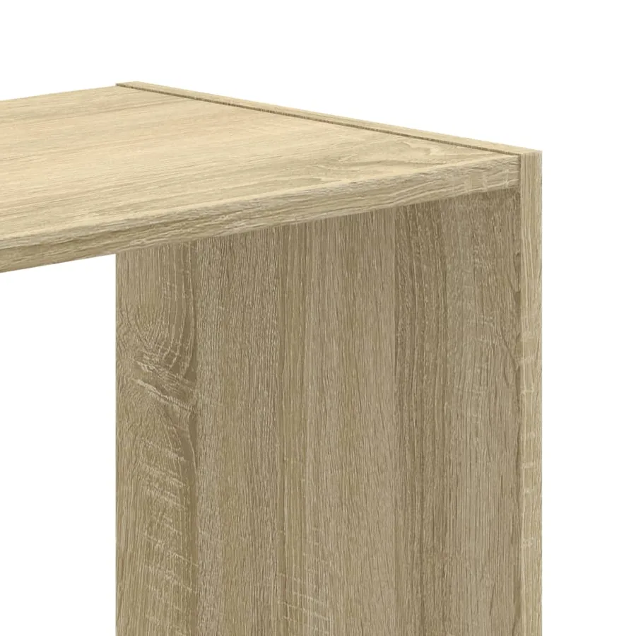 Bibliothèque chêne sonoma 102x32x102 cm bois d'ingénierie - 7