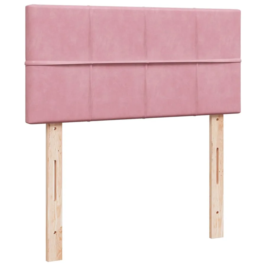 Sommier à lattes de lit avec matelas Rose 100x200 cm Velours - 8