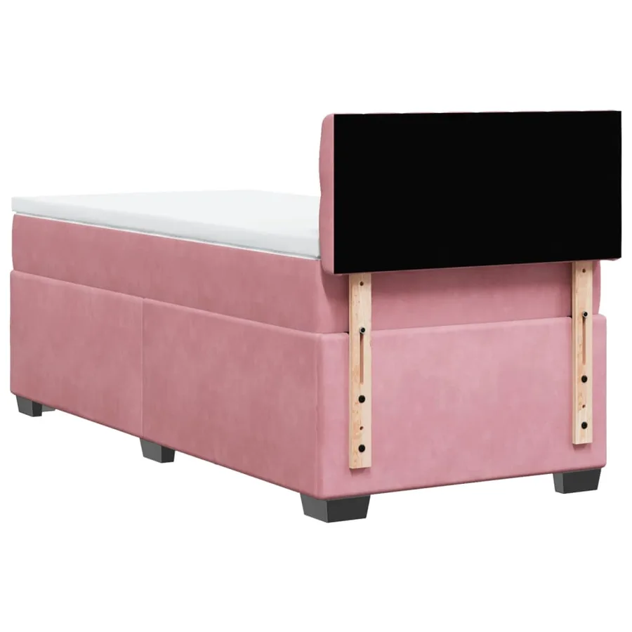 Sommier à lattes de lit avec matelas Rose 100x200 cm Velours - 10