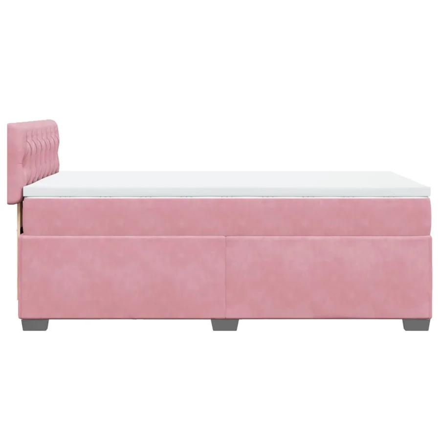 Sommier à lattes de lit avec matelas Rose 100x200 cm Velours - 9
