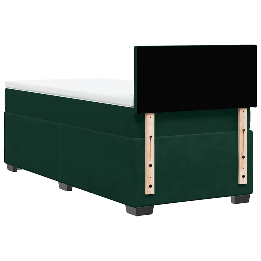 Sommier à lattes de lit avec matelas Vert foncé 100x200 cm - 8