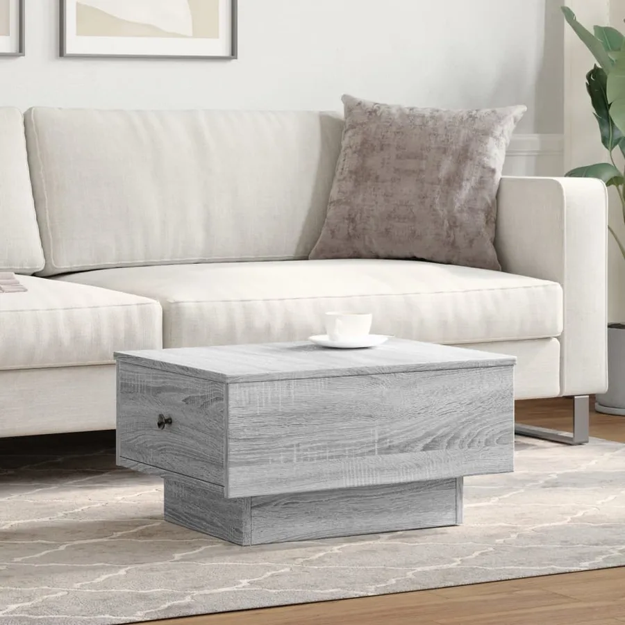 Table basse sonoma gris 60x45x31 cm bois d'ingénierie - 3