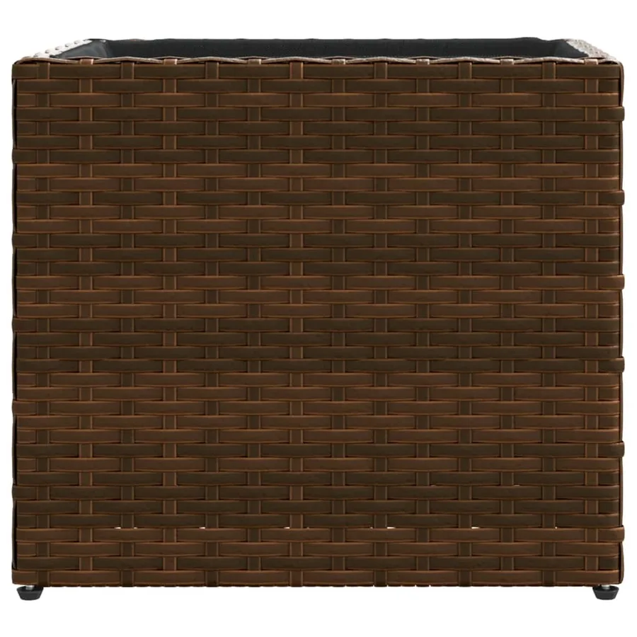 Jardinière marron 36x30x32 cm résine tressée - 5