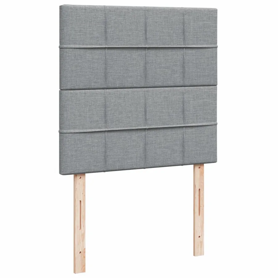 Sommier à lattes de lit avec matelas gris clair 80x200 cm tissu - 9