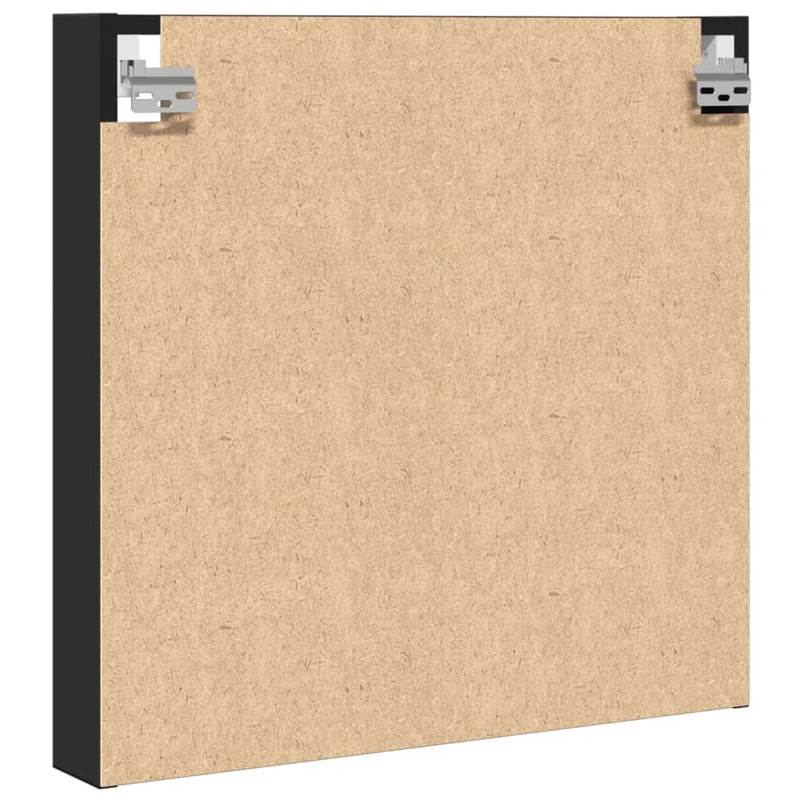 Armoire à vitrine noir 60x8,5x58 cm bois d'ingénierie - 6