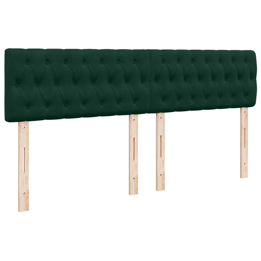 Sommier à lattes de lit et matelas Vert foncé 200x200cm Velours - 9
