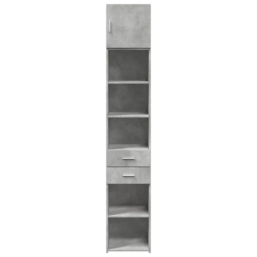Armoire de rangement mince gris béton 40x42,5x225 cm - 4