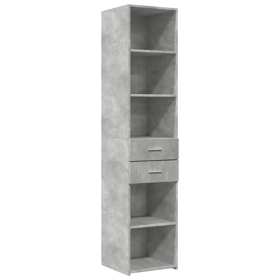Armoire de rangement mince gris béton 40x42,5x225 cm - 6