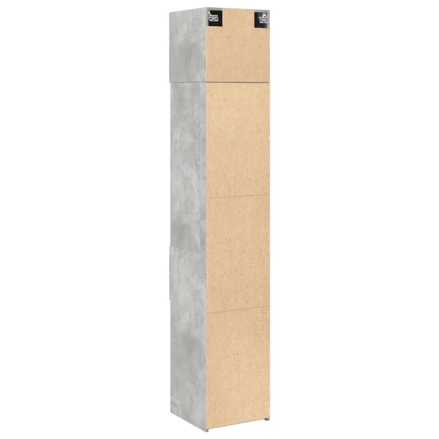 Armoire de rangement mince gris béton 40x42,5x225 cm - 8