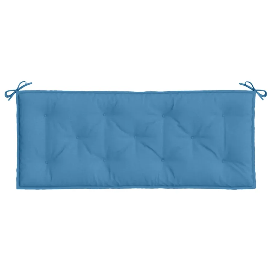 Coussin de banc de jardin bleu mélangé 120x50x7 cm tissu - 4