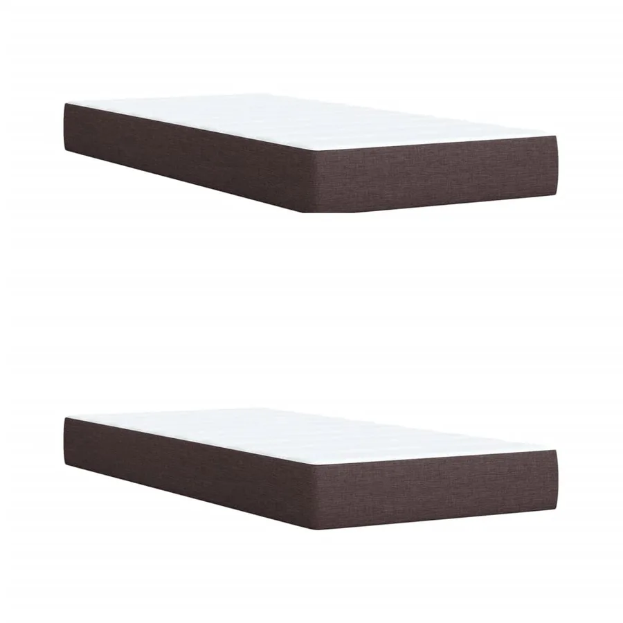 Sommier à lattes de lit avec matelas Marron foncé 200x200 cm - 6