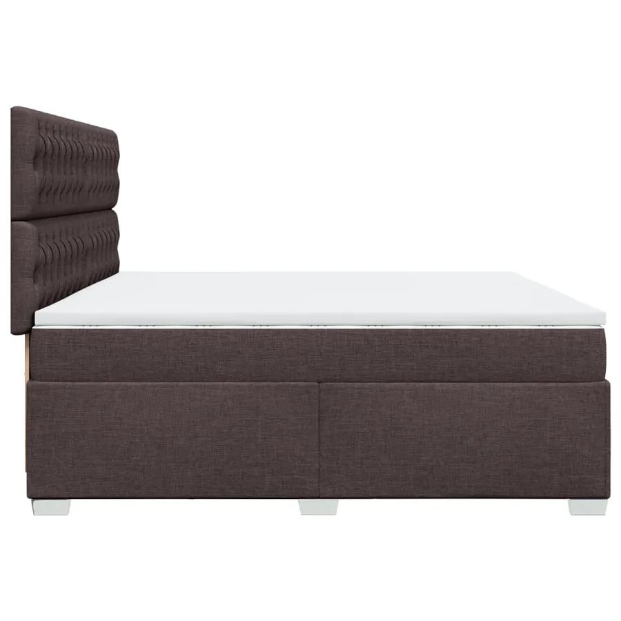 Sommier à lattes de lit avec matelas Marron foncé 200x200 cm - 9