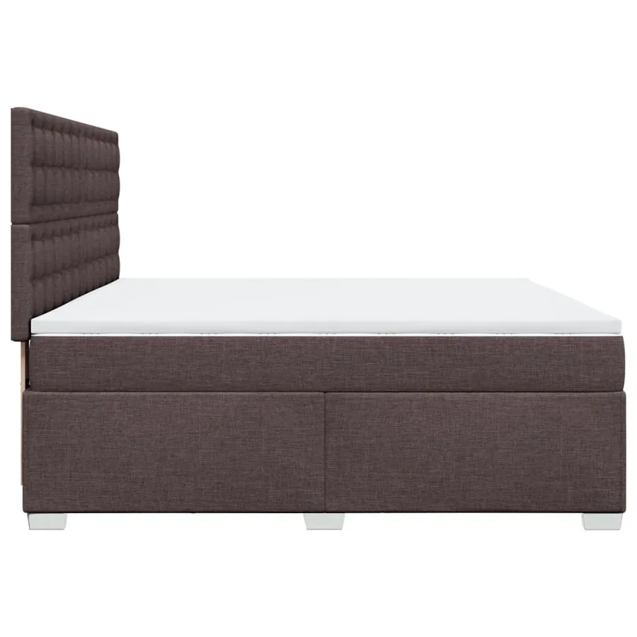 Sommier à lattes de lit avec matelas Marron foncé 200x200 cm - 11