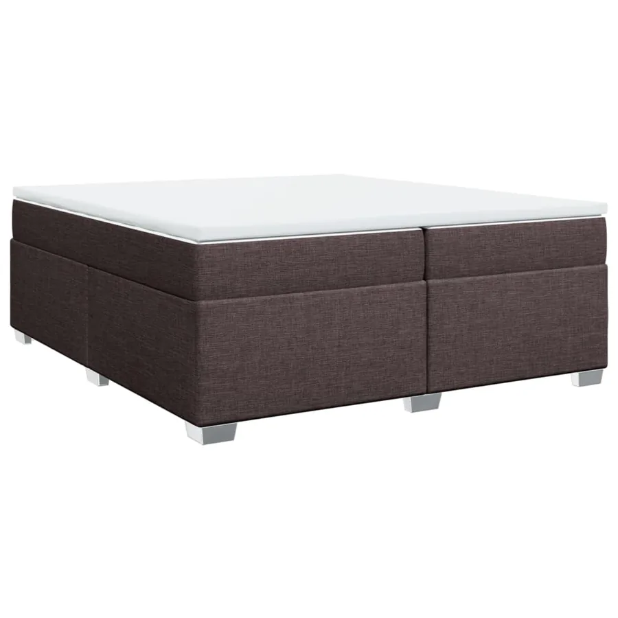 Sommier à lattes de lit avec matelas Marron foncé 200x200 cm - 2