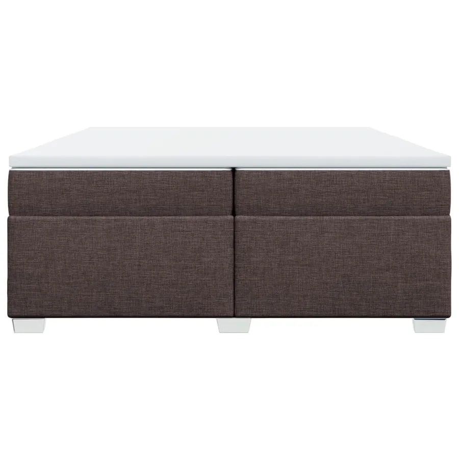 Sommier à lattes de lit avec matelas Marron foncé 200x200 cm - 4