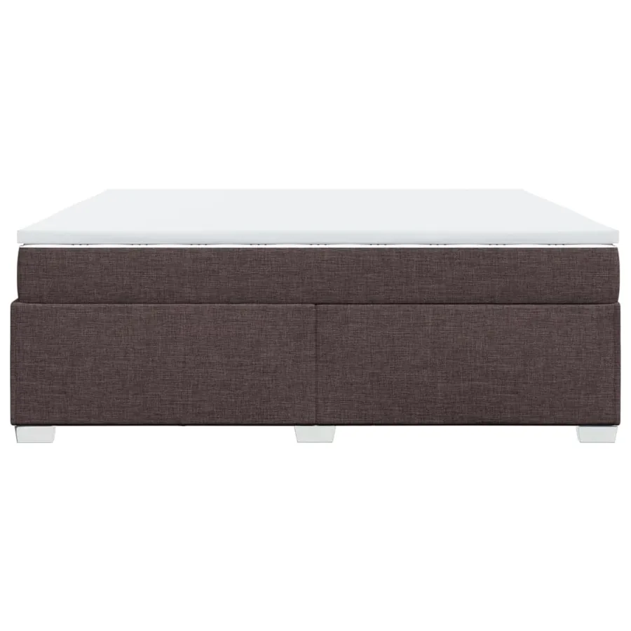 Sommier à lattes de lit avec matelas Marron foncé 200x200 cm - 8
