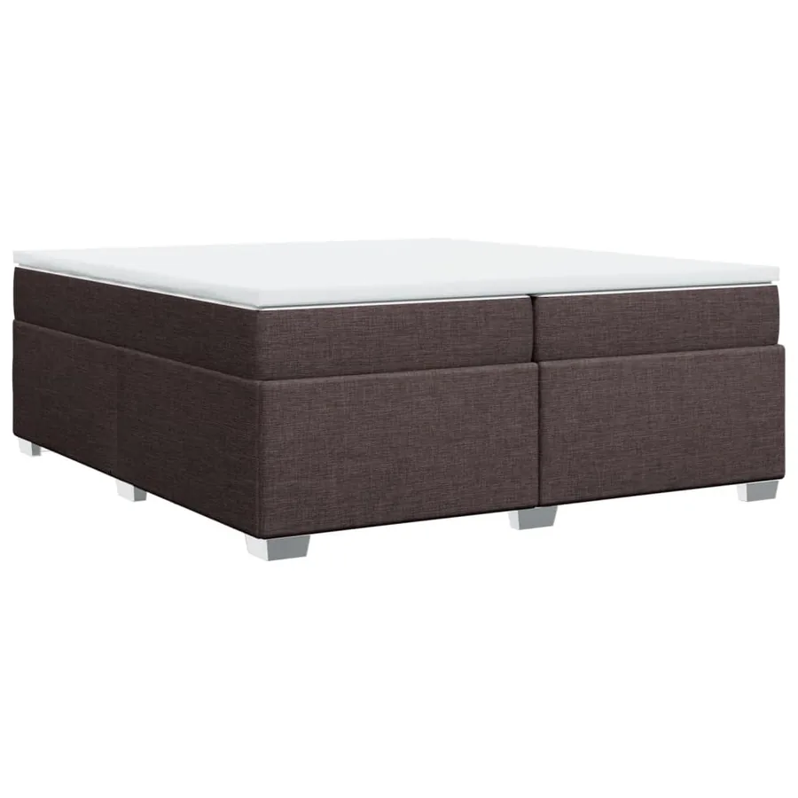 Sommier à lattes de lit avec matelas Marron foncé 200x200 cm - 9