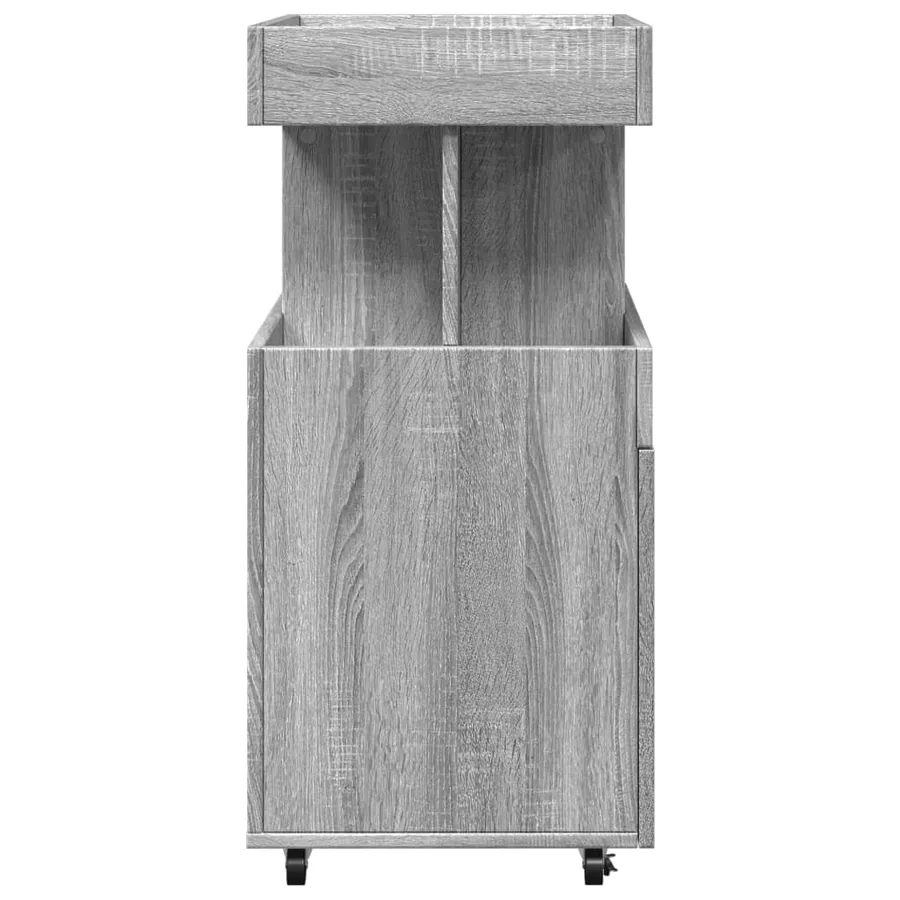 Chariot de bar sonoma gris 50x41x89 cm bois d'ingénierie - 5