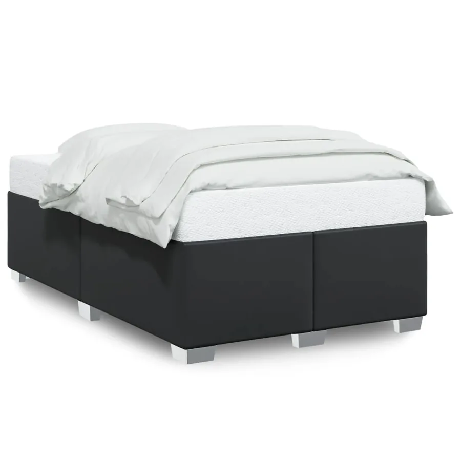 Cadre de lit sans matelas noir 120x200 cm similicuir - 2