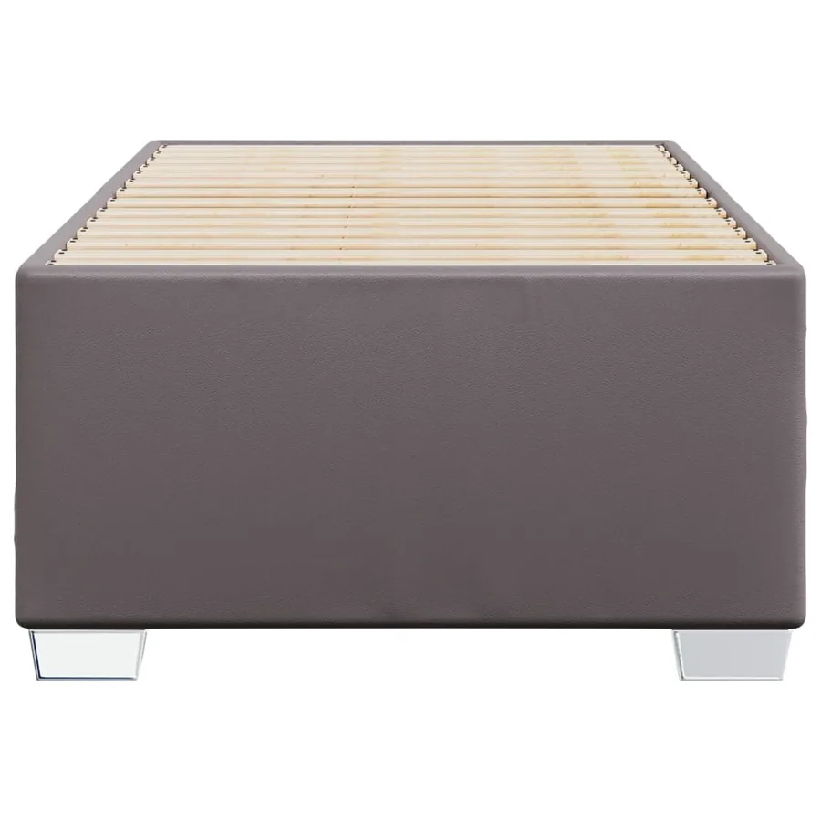 Cadre de lit sans matelas gris 100x200 cm similicuir - 4