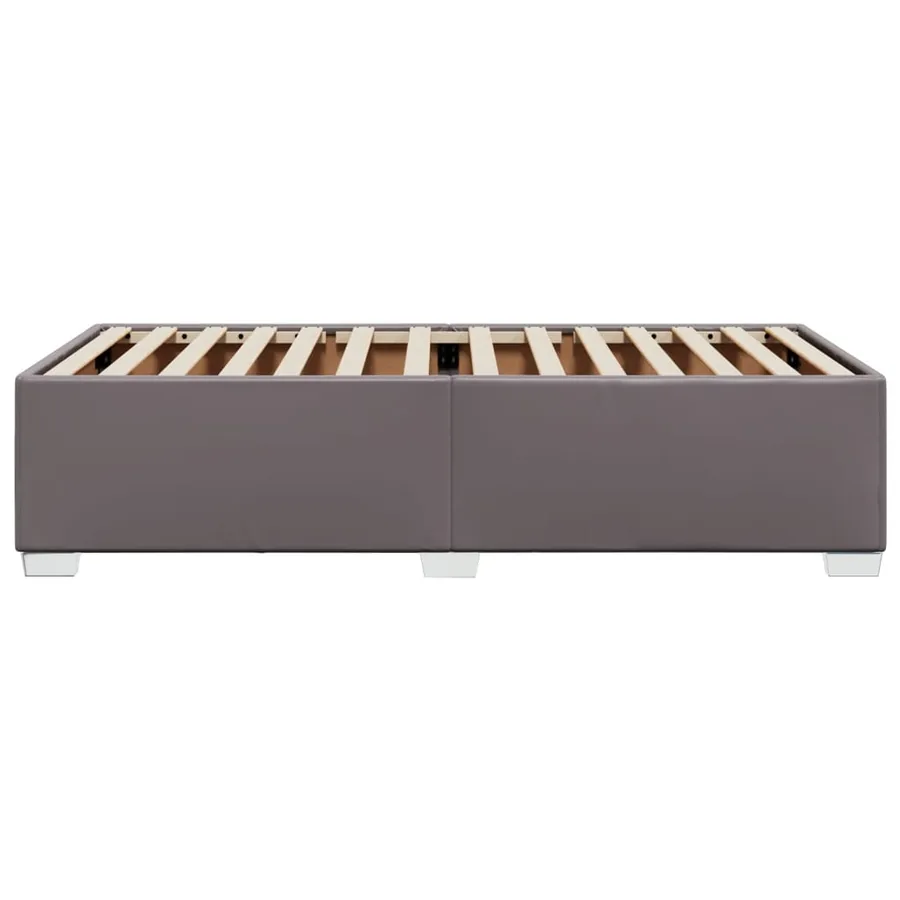 Cadre de lit sans matelas gris 100x200 cm similicuir - 5