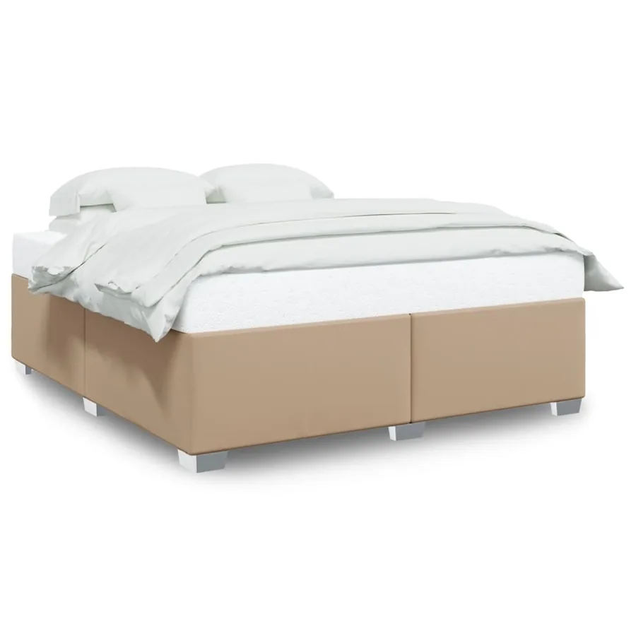 Cadre de lit sans matelas cappuccino 180x200 cm similicuir - 2