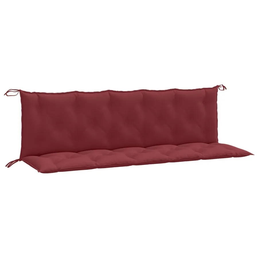 Coussins de banc de jardin lot de 2 rouge bordeaux mélangé - 2