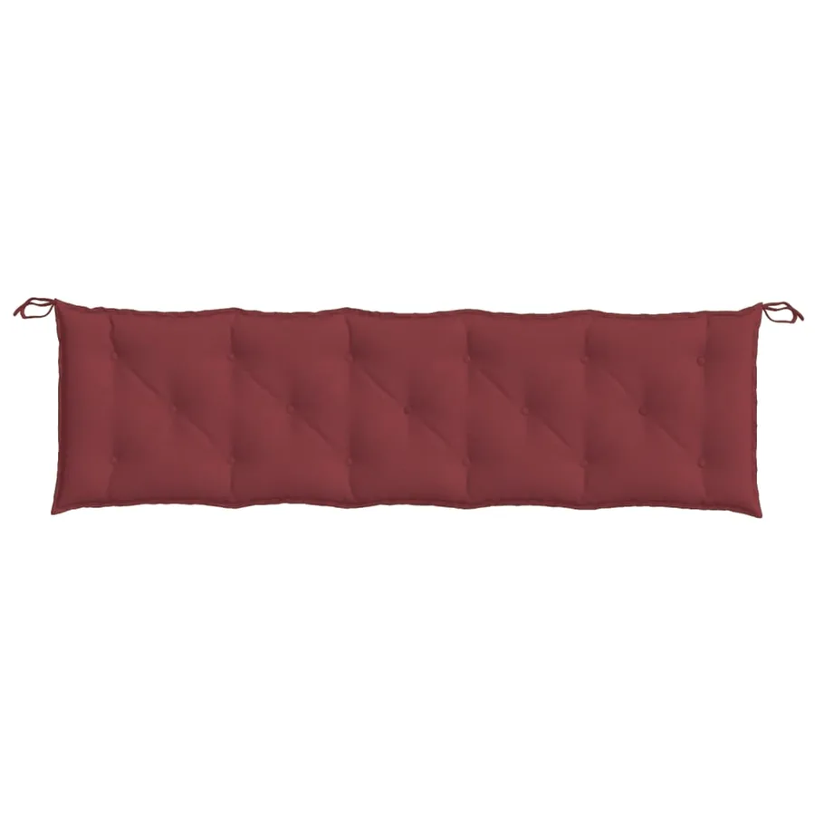 Coussins de banc de jardin lot de 2 rouge bordeaux mélangé - 6
