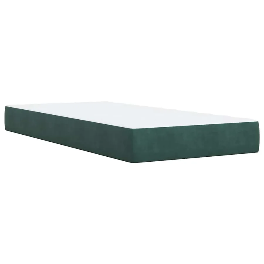 Sommier à lattes de lit avec matelas Vert foncé 90x190 cm - 6