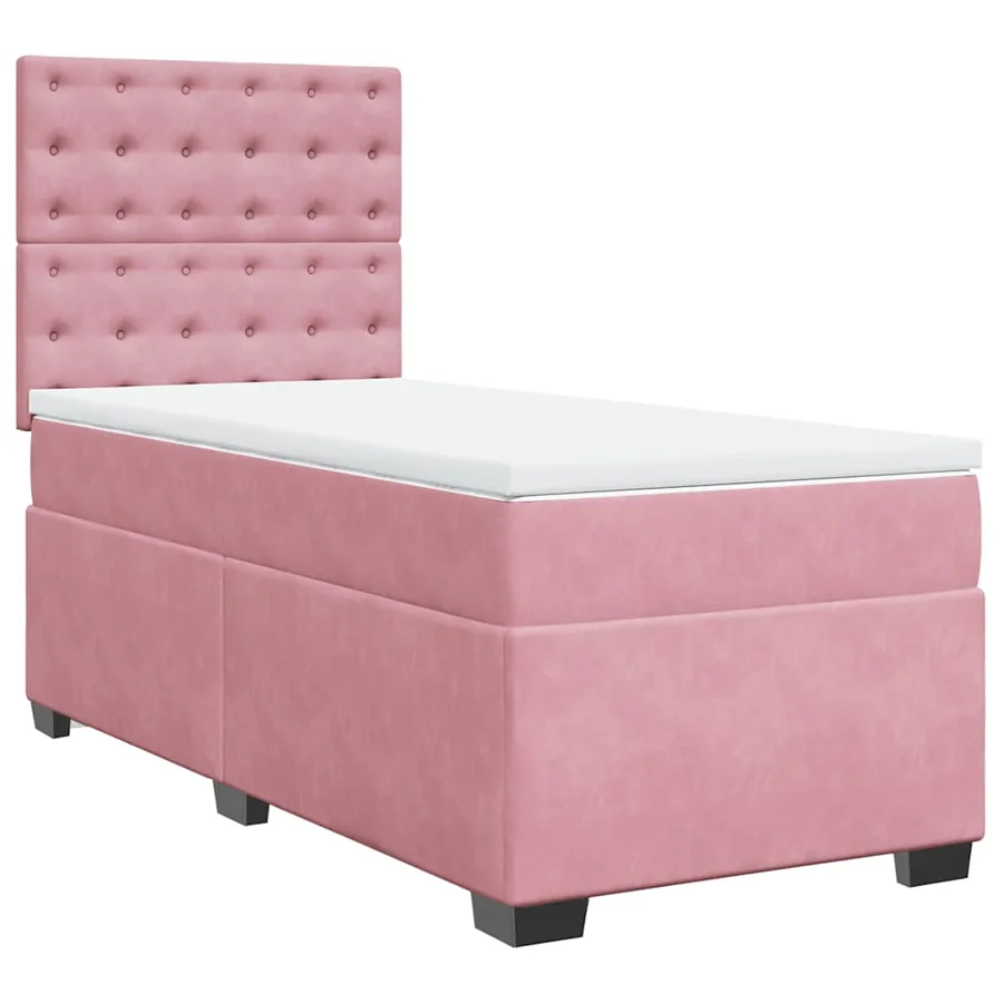 Sommier à lattes de lit et matelas Rose 80x200 cm Velours - 6