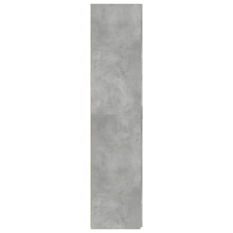 Buffet haut gris béton 80x42,5x185 cm bois d'ingénierie - 5