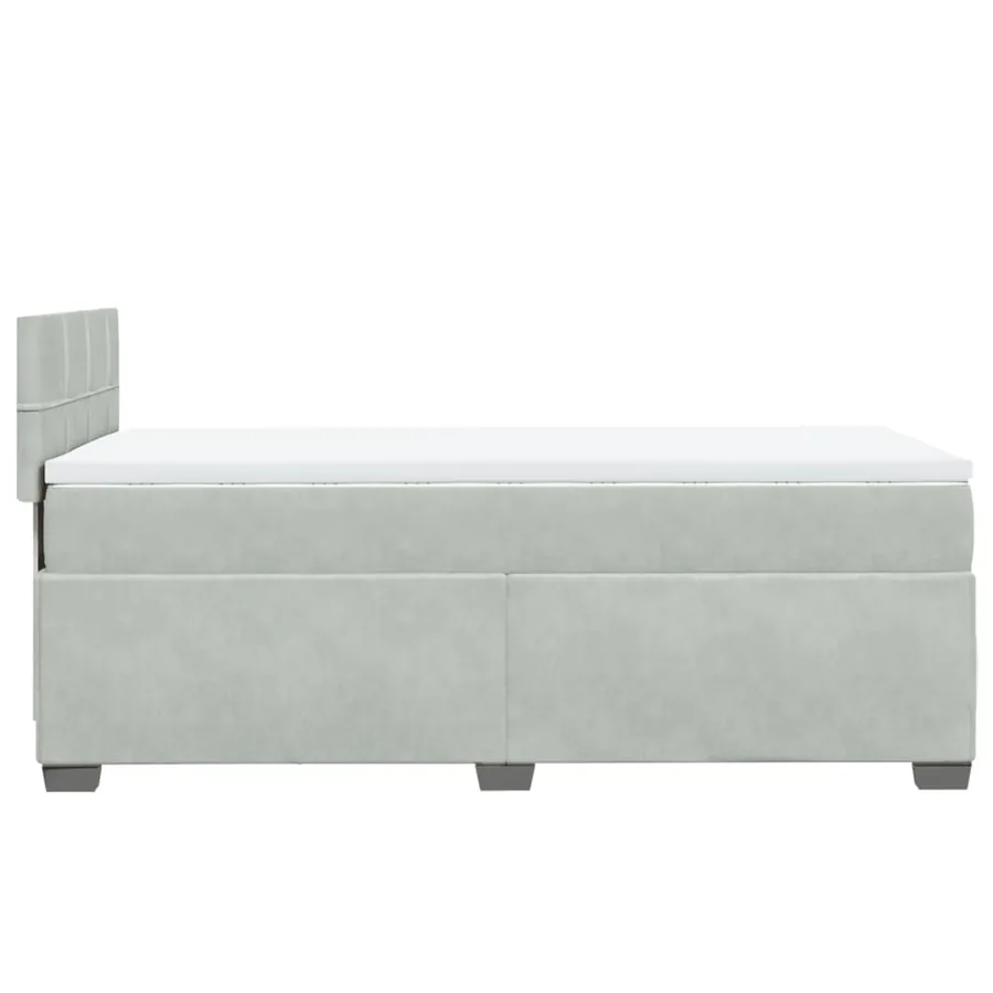 Sommier à lattes de lit et matelas Gris clair 80x200 cm Velours - 7