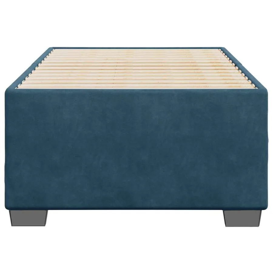 Cadre de lit sans matelas bleu 80x200 cm velours - 4