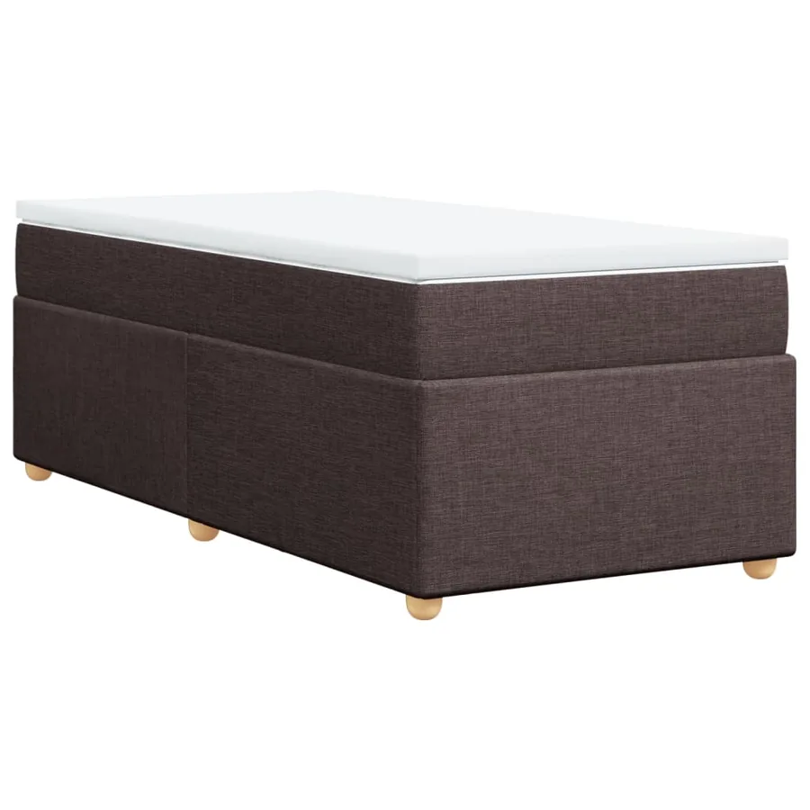 Sommier à lattes de lit avec matelas Marron foncé 100x200 cm - 2