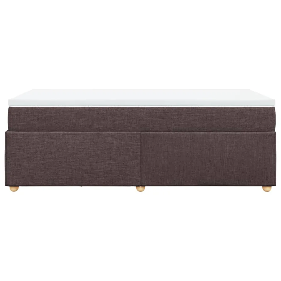 Sommier à lattes de lit avec matelas Marron foncé 100x200 cm - 8