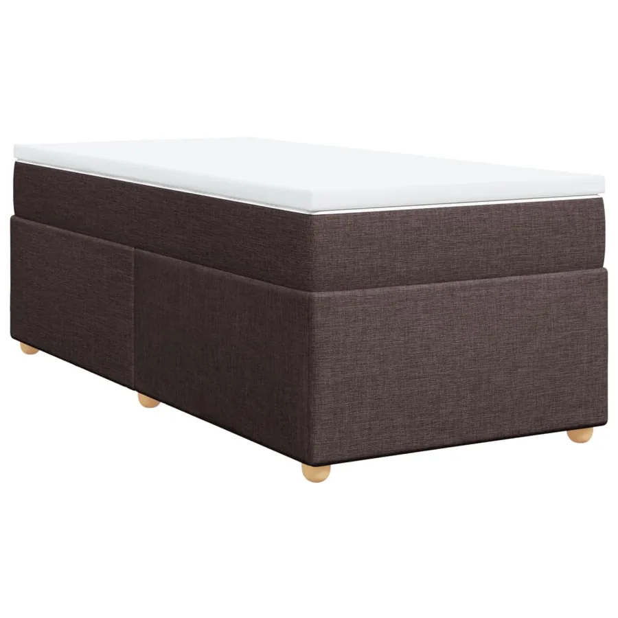 Sommier à lattes de lit avec matelas Marron foncé 100x200 cm - 9