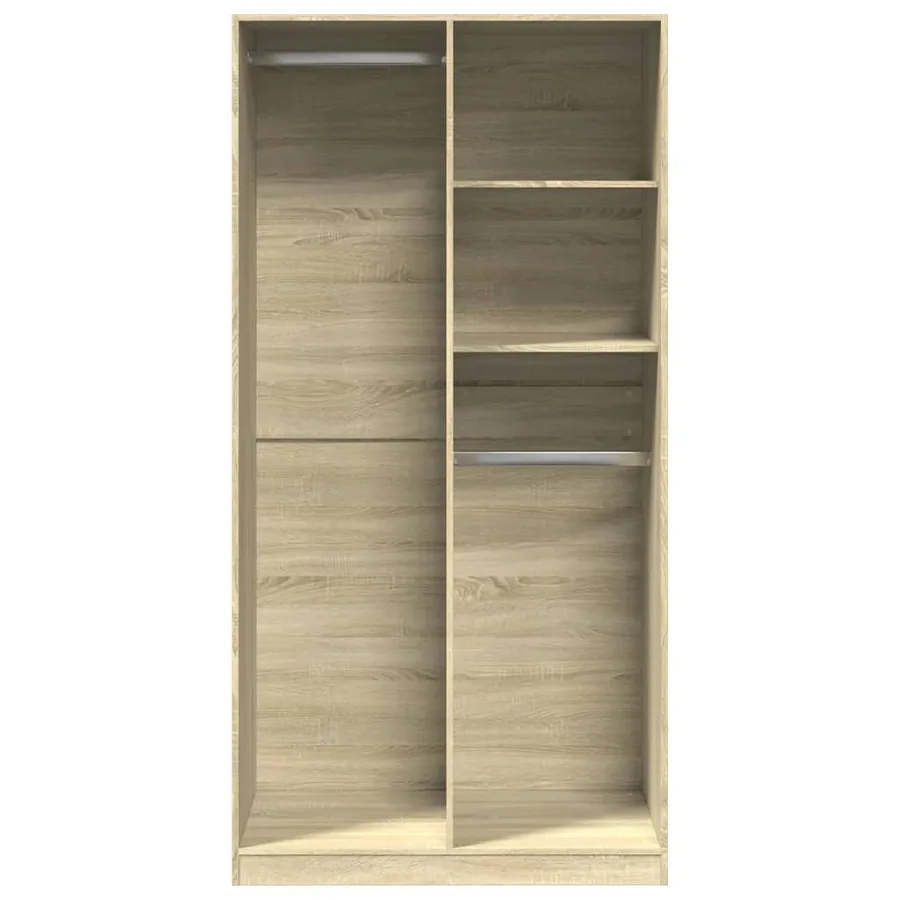 Garde-robe Chêne sonoma 100x50x200 cm Aggloméré - 4
