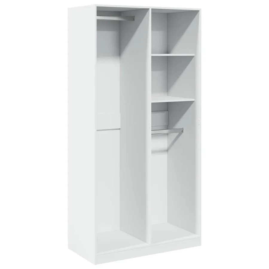 Garde-robe Blanc 100x50x200 cm Bois d'ingénierie - 2