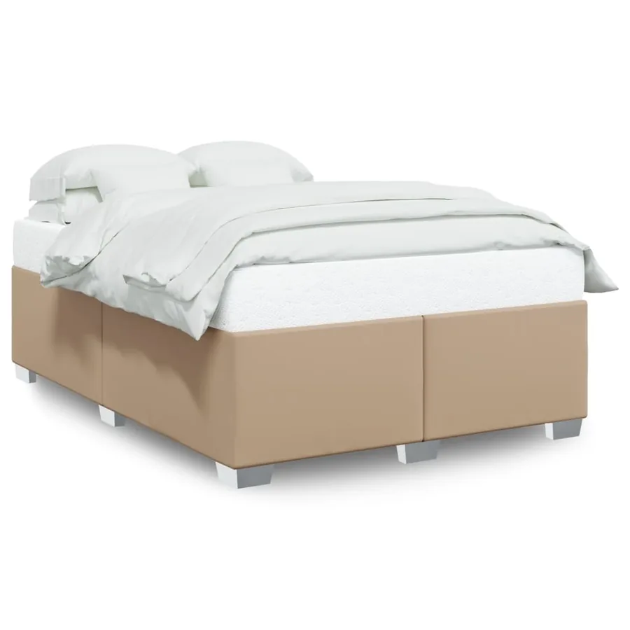 Cadre de lit sans matelas cappuccino 140x190 cm similicuir - 2