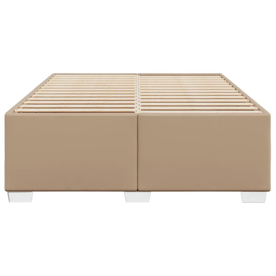 Cadre de lit sans matelas cappuccino 140x190 cm similicuir - 4