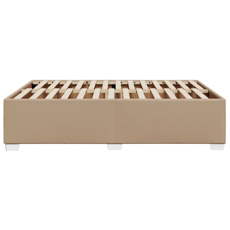 Cadre de lit sans matelas cappuccino 140x190 cm similicuir - 5