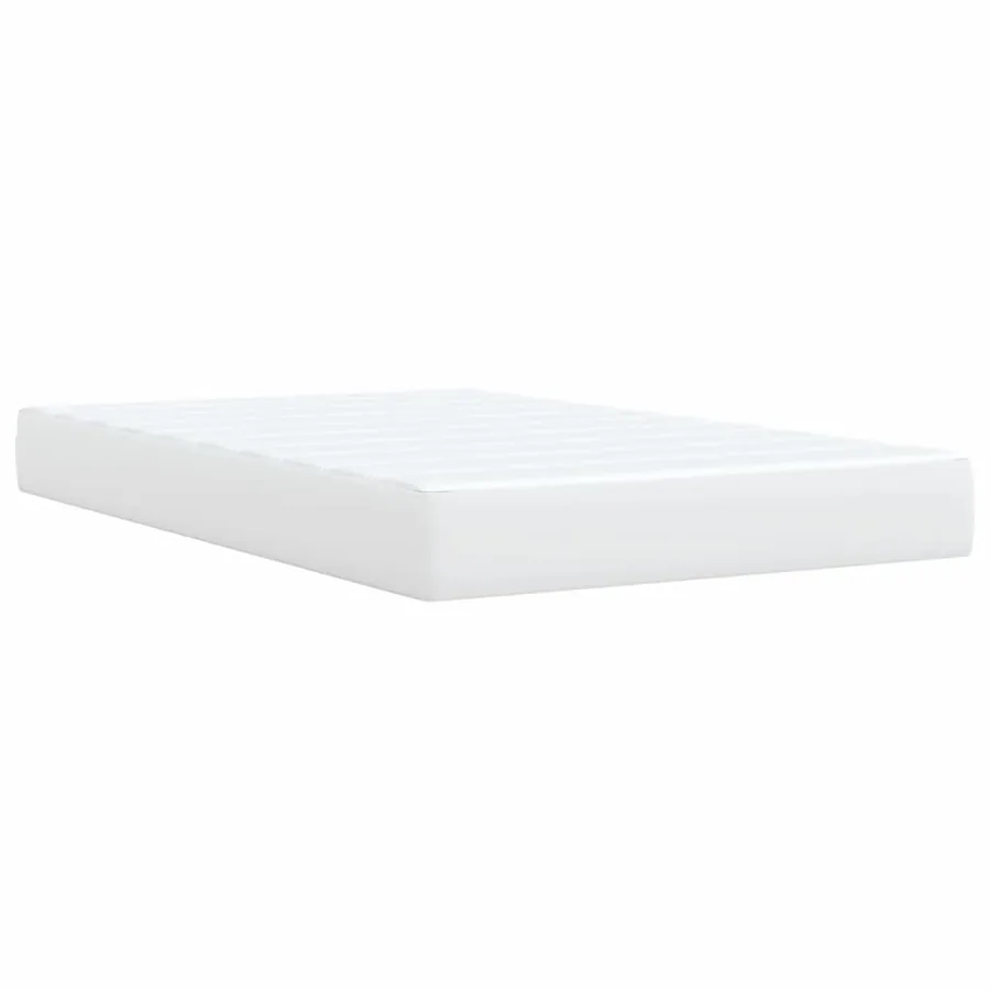 Sommier à lattes de lit avec matelas Blanc 120x200cm Similicuir - 6