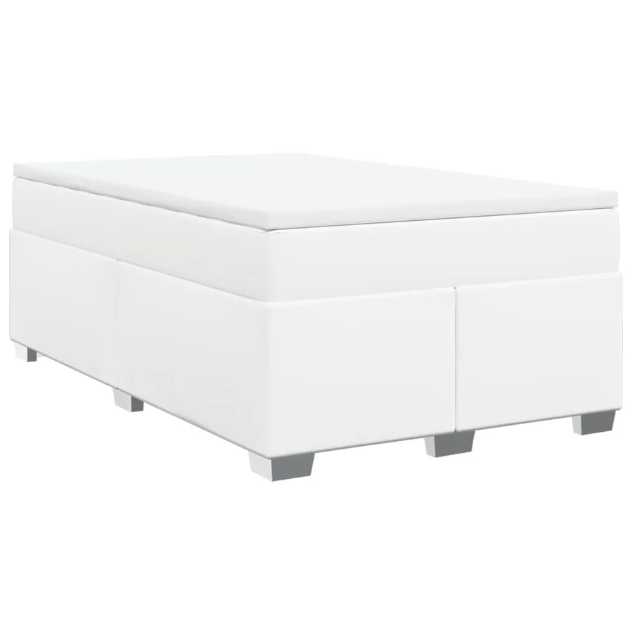 Sommier à lattes de lit avec matelas Blanc 120x200cm Similicuir - 9